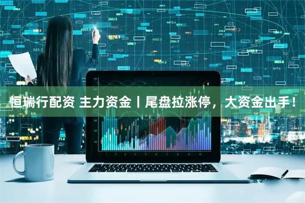 恒瑞行配资 主力资金丨尾盘拉涨停，大资金出手！