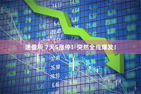 速盈所 7天5涨停！突然全线爆发！